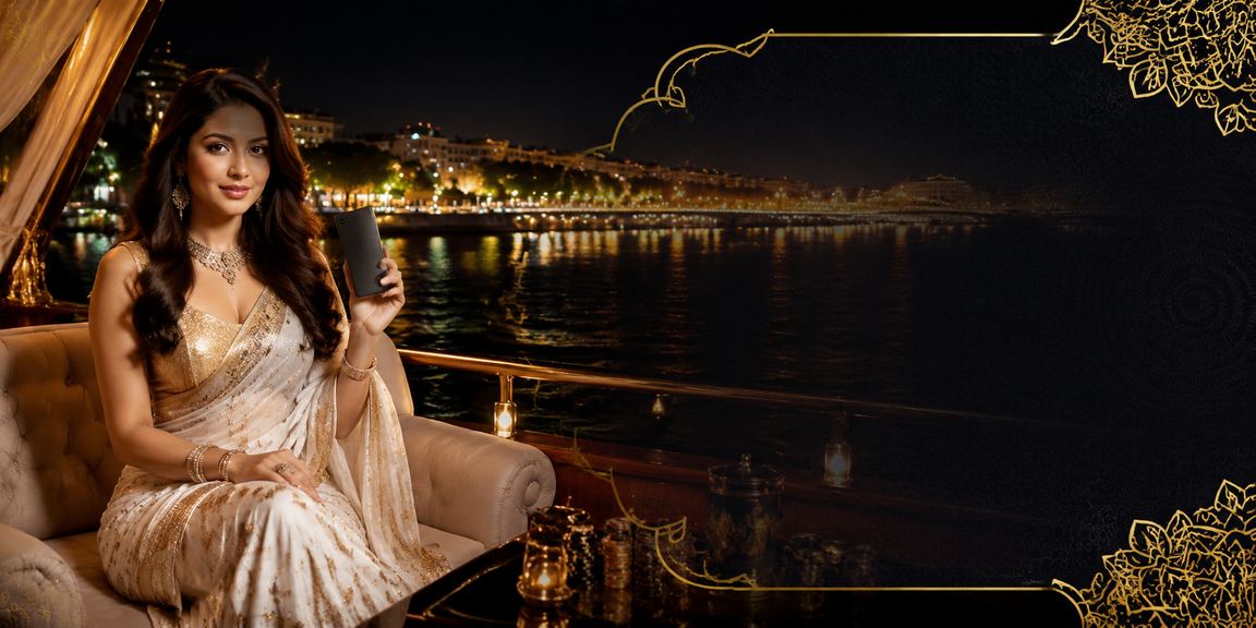 VIP member using 26b casino app with premium riverfront view in Ahmedabad
