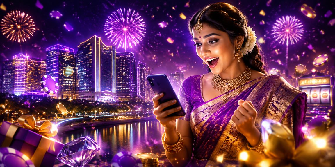 Indian man using mobile phone to login to casino app